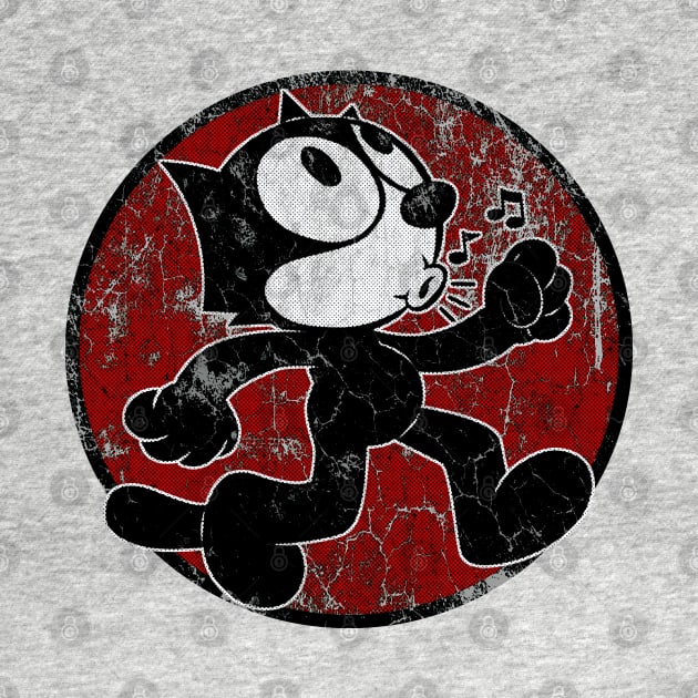 Felix The Cat Retro Halftones Vintage by Mr.PopArts